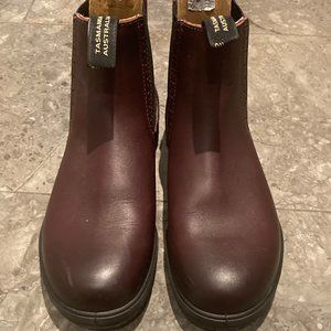 Burgundy Blundstones Boots
